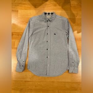 Burberry Gray Casual Button-Down Shirt